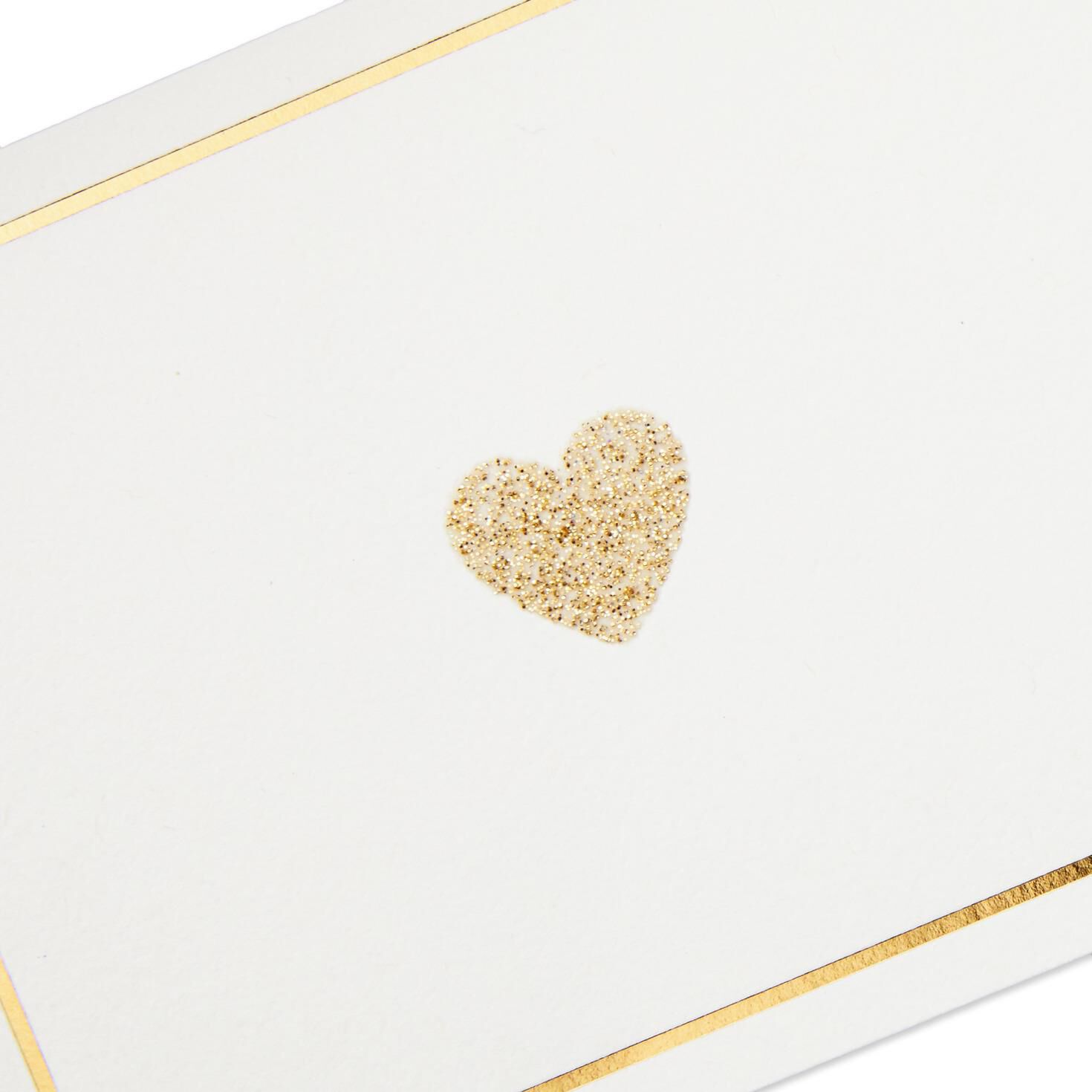 Glittery Gold Hearts Blank Note Cards, Box of 10 for only USD 9.99 | Hallmark