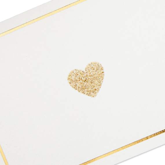 Glittery Gold Hearts Blank Note Cards, Box of 10, , large image number 3