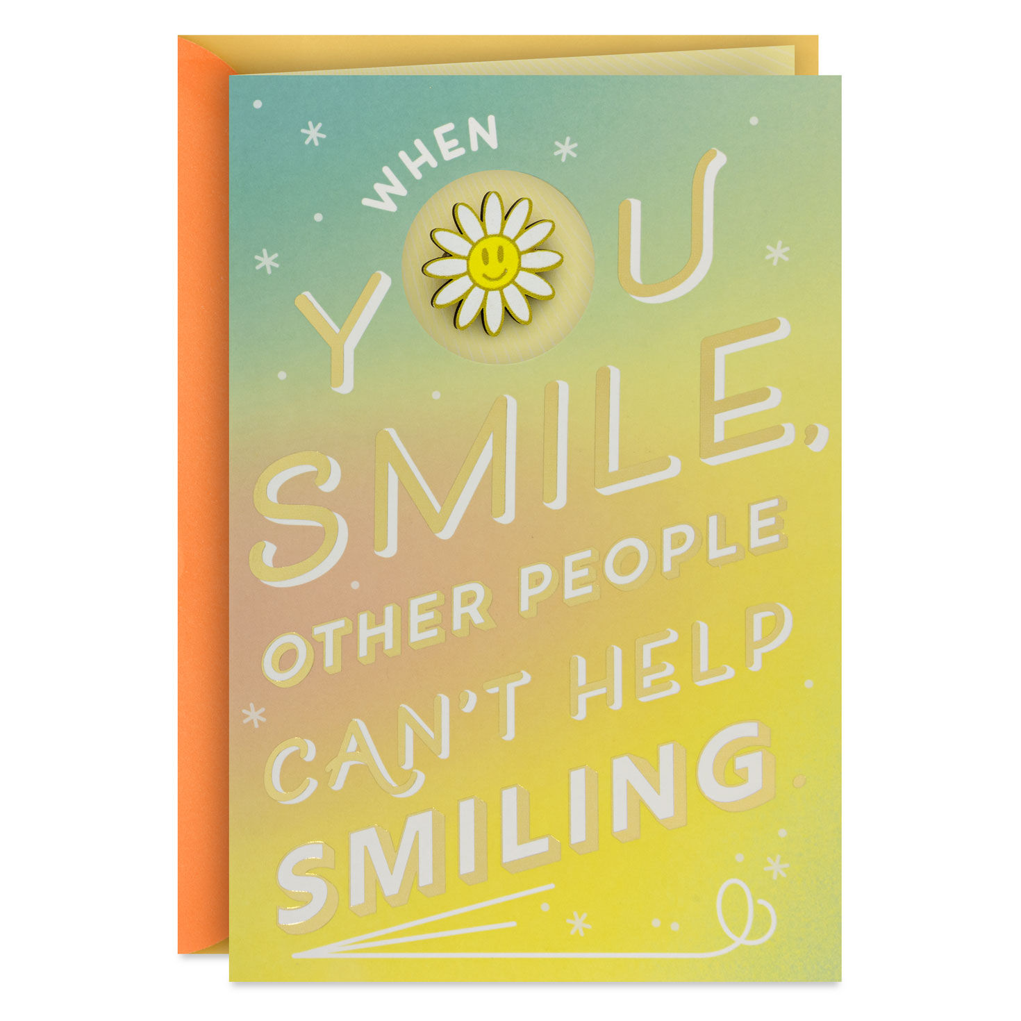 You Make the World a Happier Place Birthday Card With Wearable Pin
