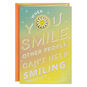 Smiling Daisy Pin on Yellow Ombré Birthday Card  image number 1