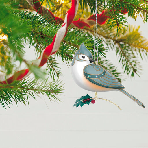 The Beauty of Birds Lady Tufted Titmouse Ornament, 