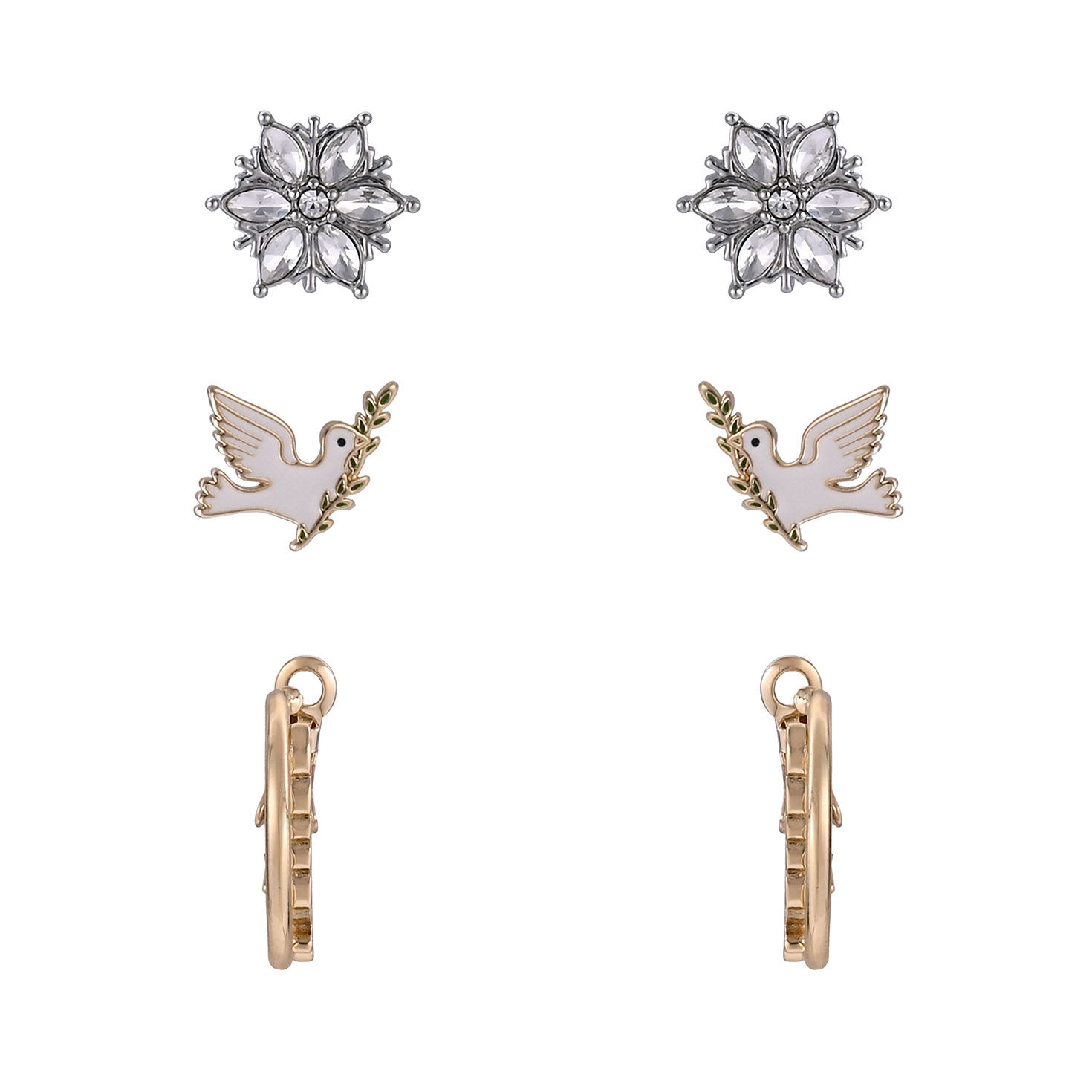 3-pair Earring Set - Peace front image number 3