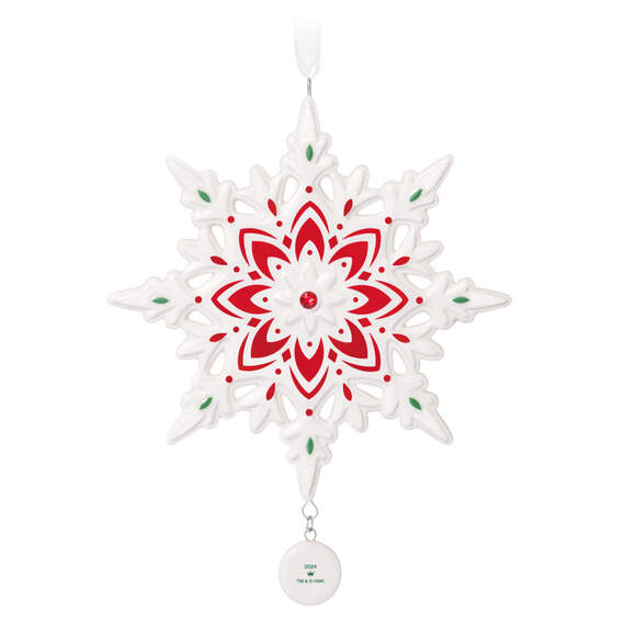 Snowflake 2024 Porcelain Ornament, , large image number 6