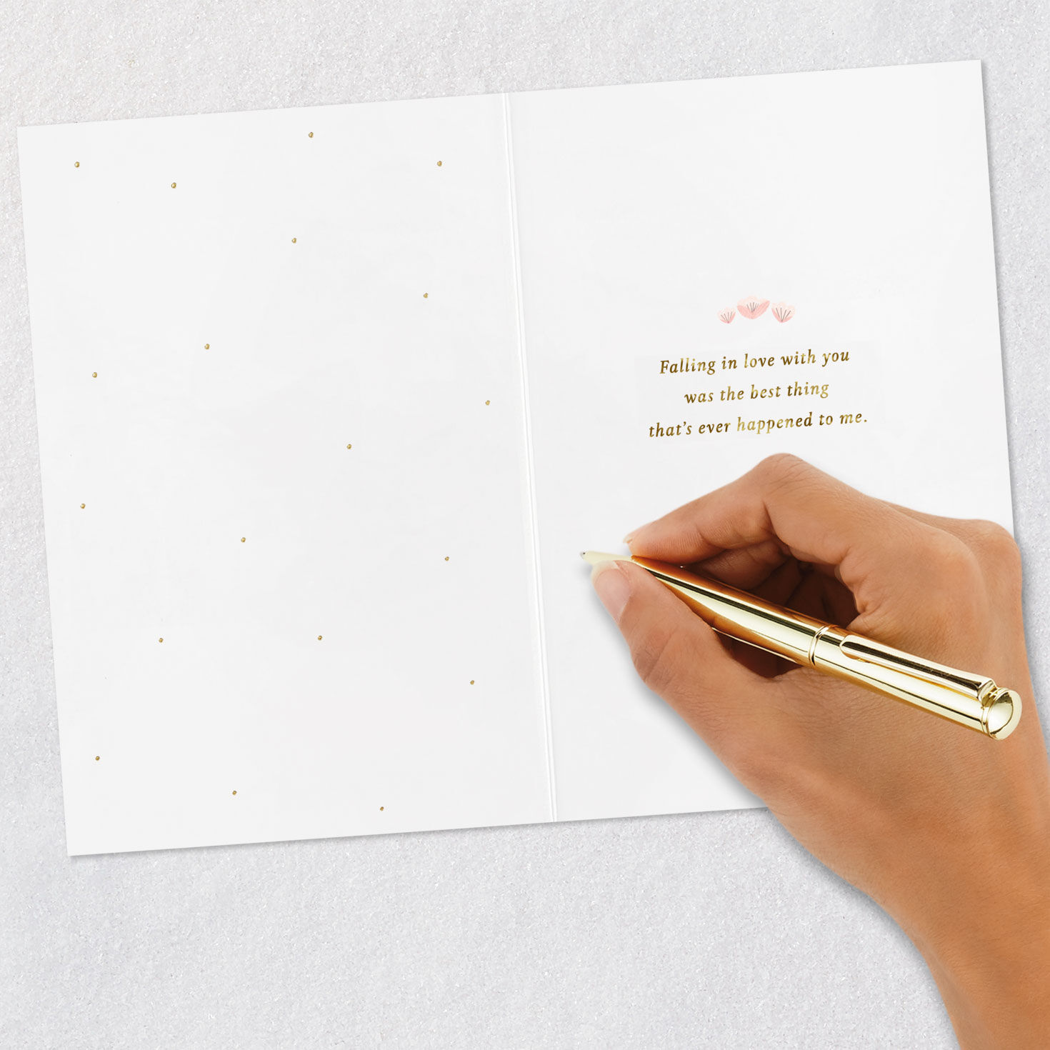 Hand-Tied Flower Bouquet Romantic Anniversary Card  image number 6