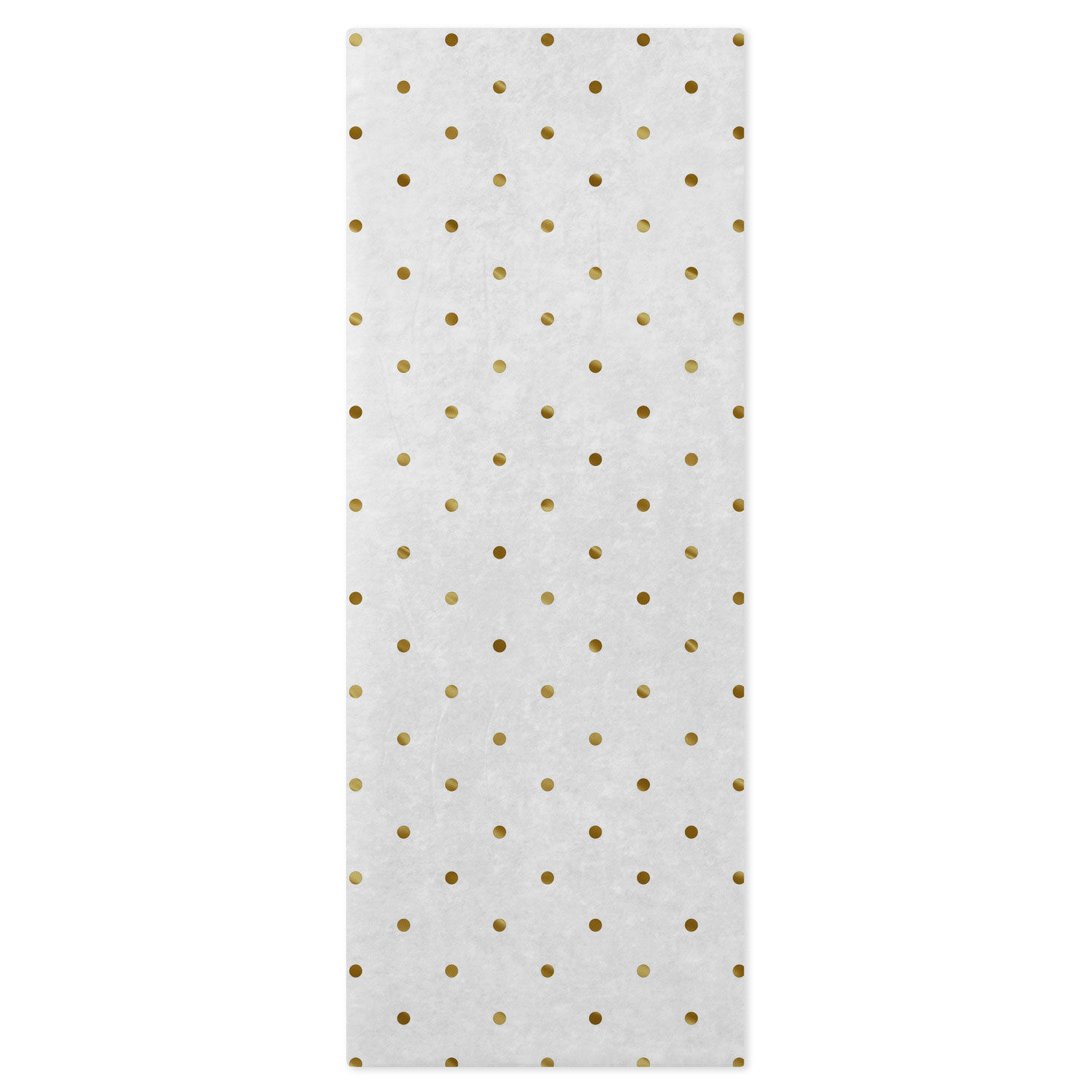 Gold Foil Dots on White Christmas Tissue Paper, 6 sheets