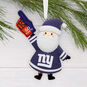 New York Giants Santa Fan Christmas Ornament hanging on tree image number 2