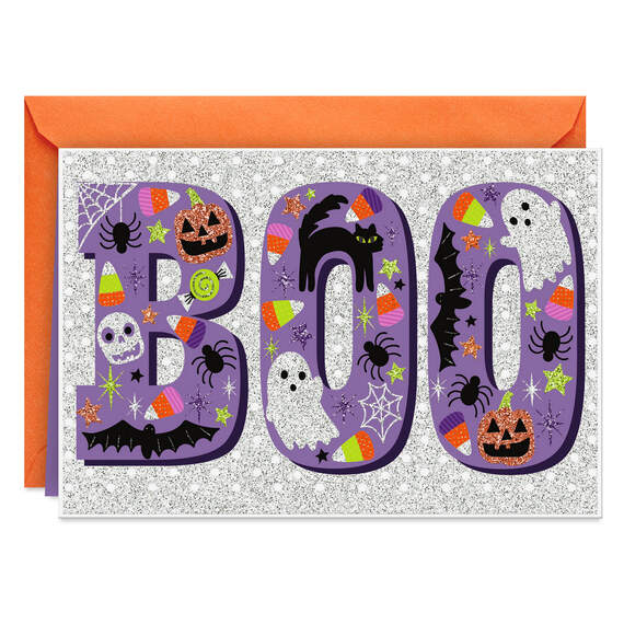 Boo Halloween Icons Halloween Card, , large image number 1