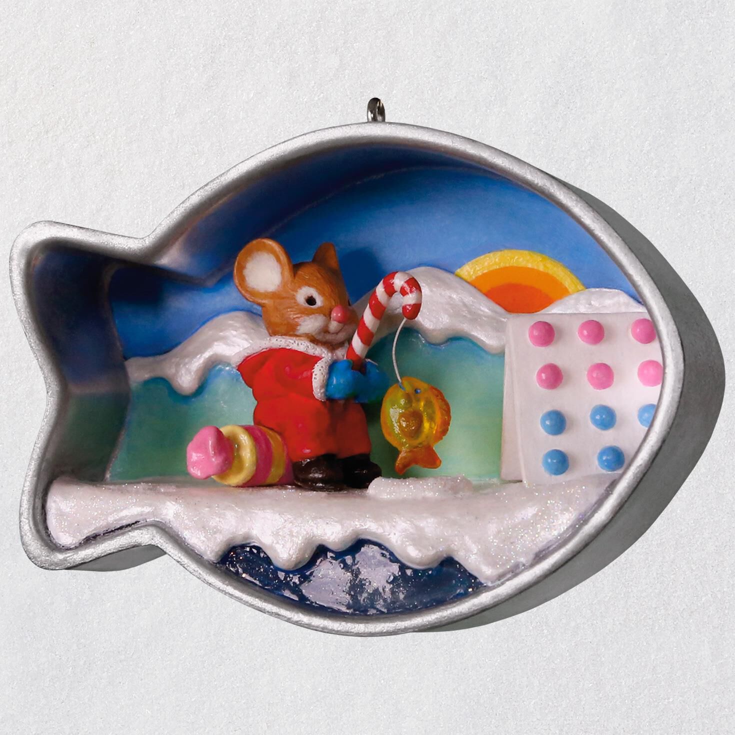 cookie cutter christmas ice fishing mouse ornament keepsake hallmark cookie cutter christmas