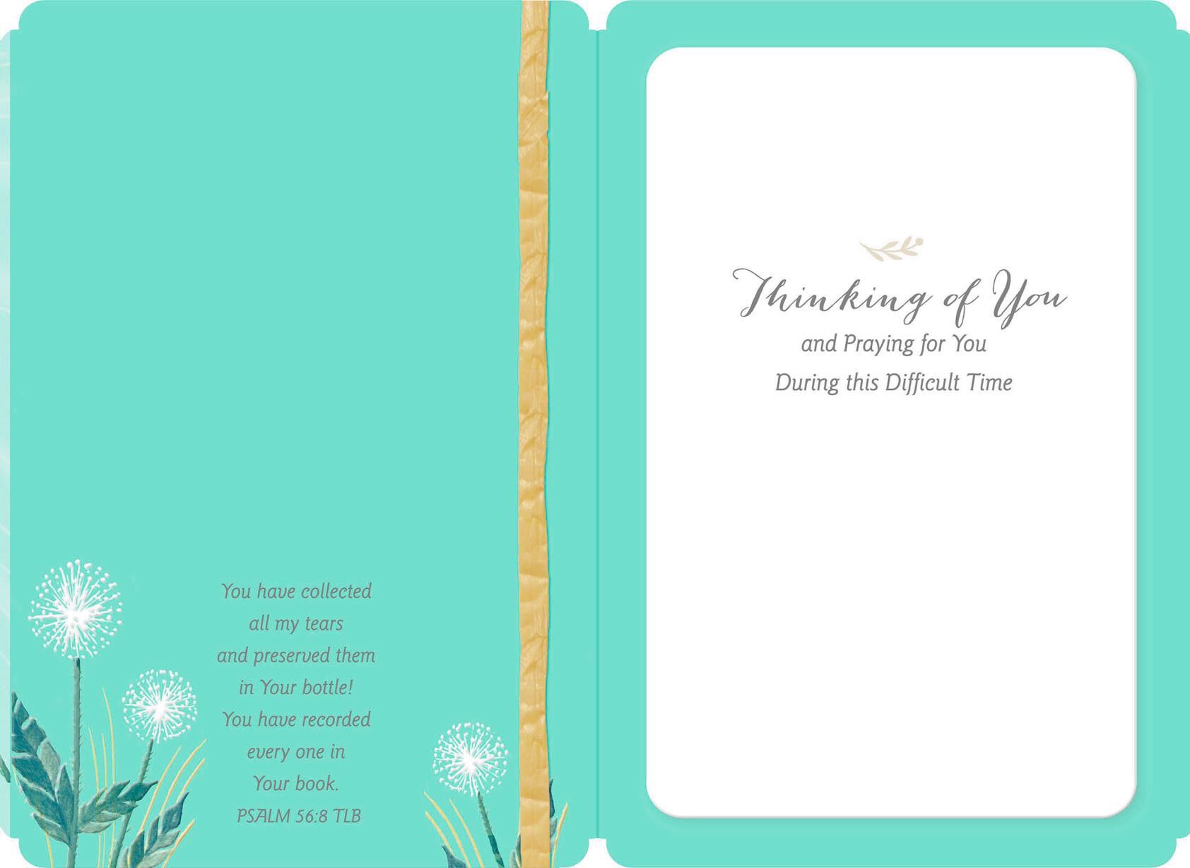 Sunshine With Butterfly and Flowers Religious Sympathy Card