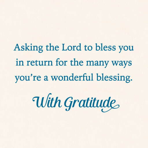 Asking the Lord to Bless You Religious Clergy Appreciation Card, 