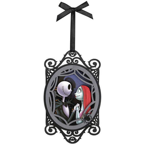 Disney Tim Burton's The Nightmare Before Christmas Jack and Sally Papercraft Ornament, , large image number 1