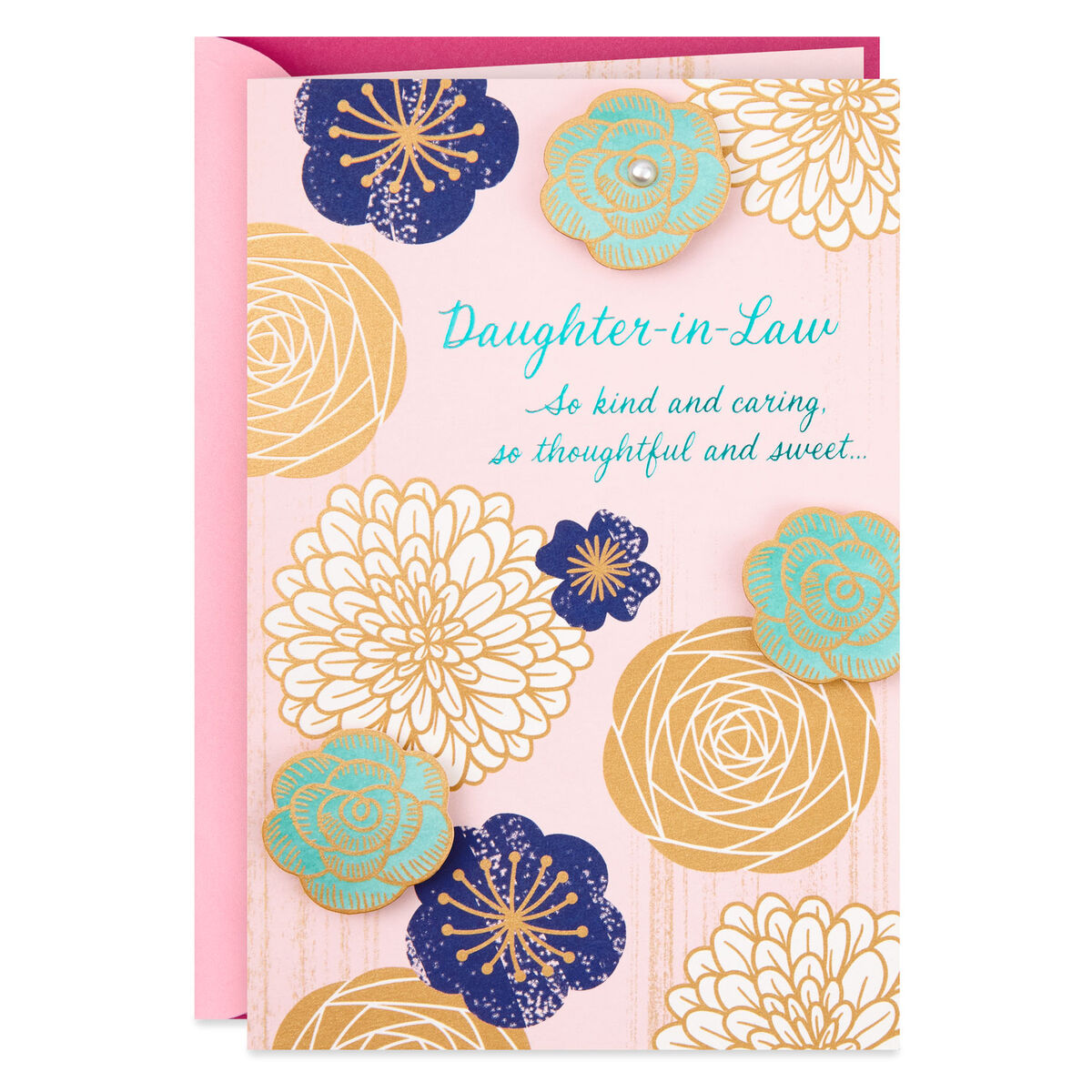 Daughter In Law Pink Floral Mothers Day Card Greeting Cards Hallmark 