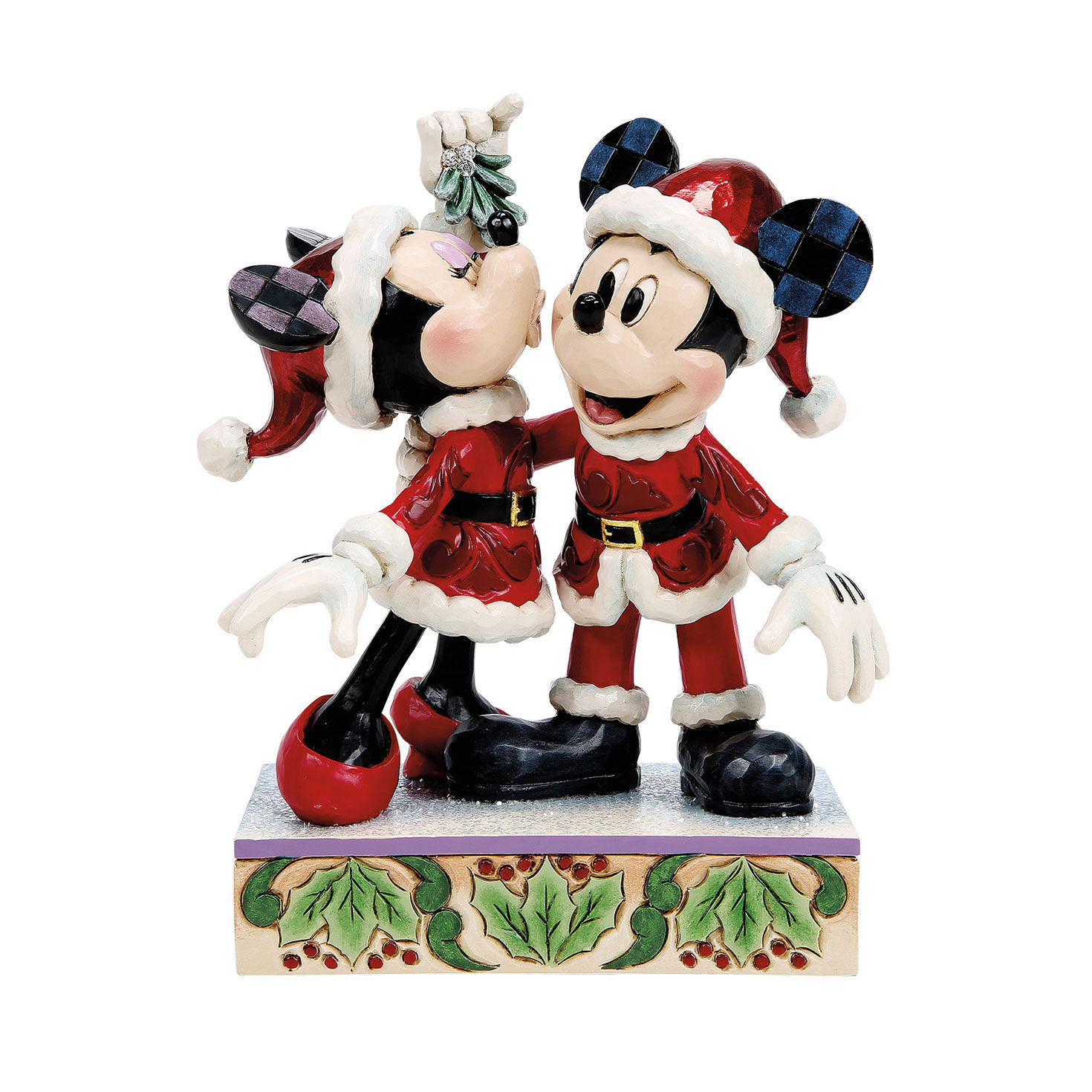Jim Shore Disney Traditions Mistletoe Moments Figurine, 6.75"