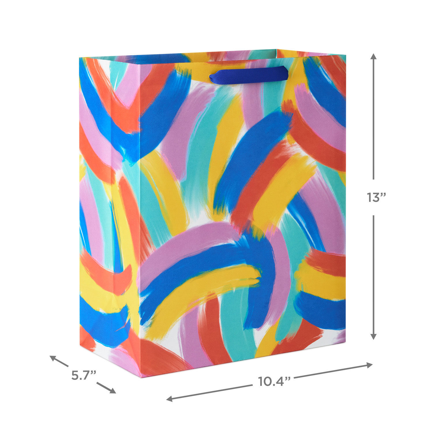 Modern Rainbows Birthday Large Gift Bag 3-Pack measurement image number 3