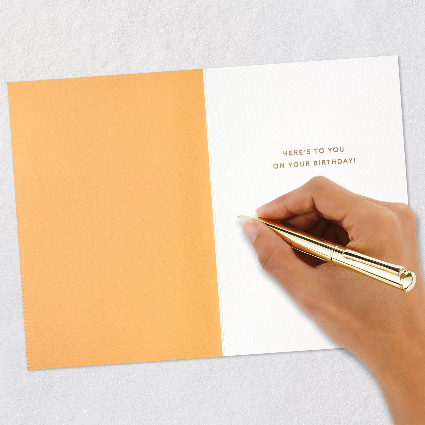 Gold Foil on Yellow Signature 21st Birthday Card Signing card image number 7