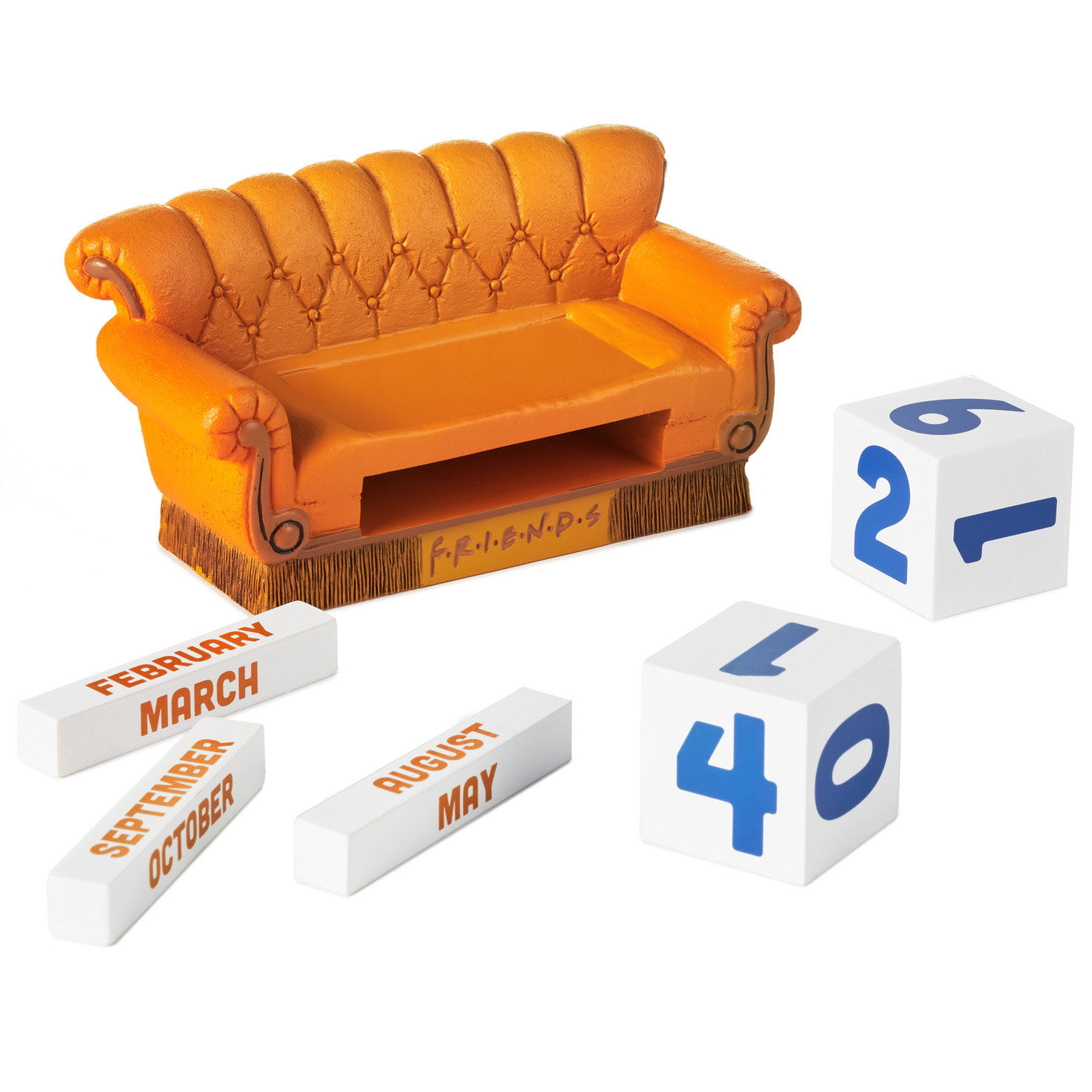 Friends Orange Couch Perpetual Calendar for only USD 39.99 | Hallmark