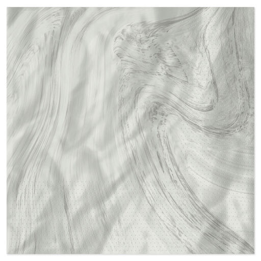 Gray and White Marbled Dinner Napkins, Set of 16, 