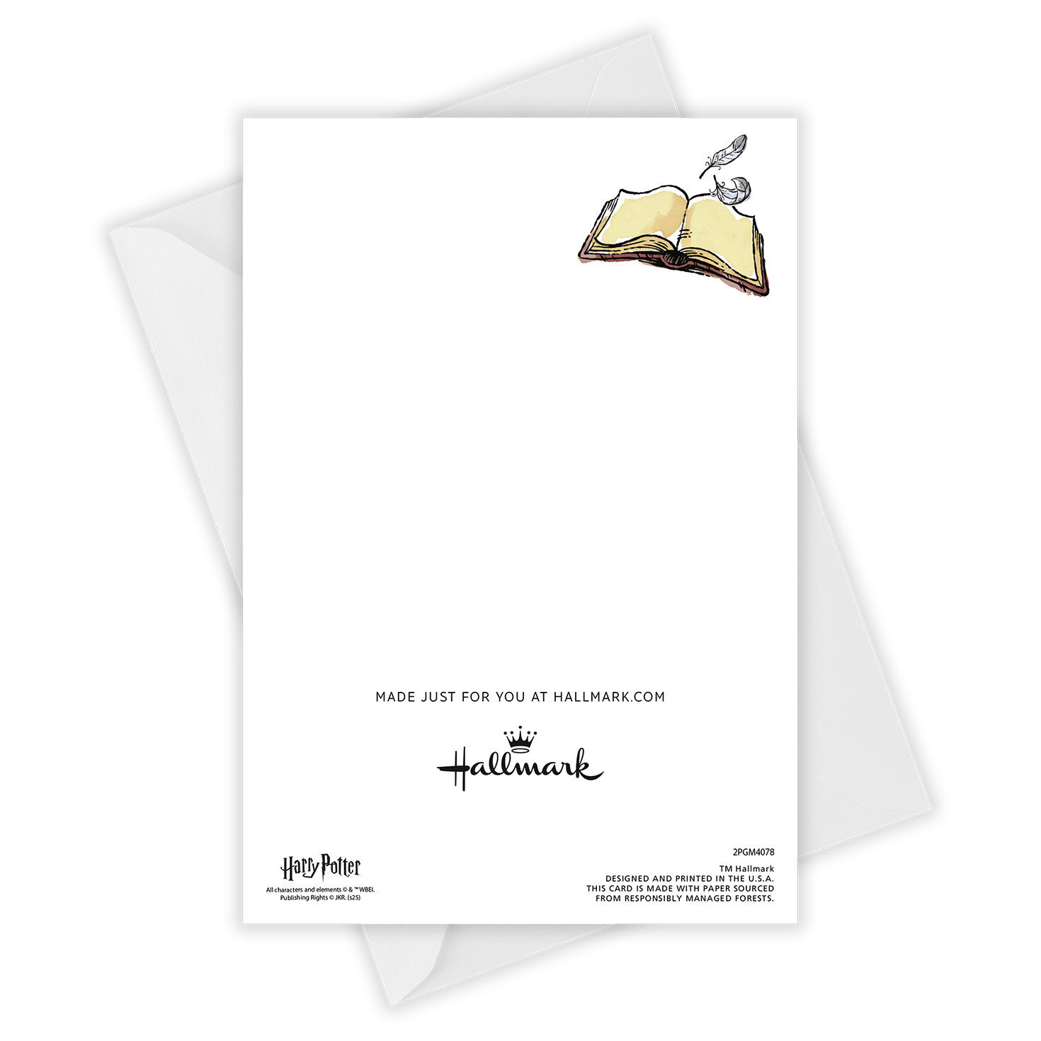 Harry Potter Icons Personalized Card Open Card with Envelope indicating personalization image number 5