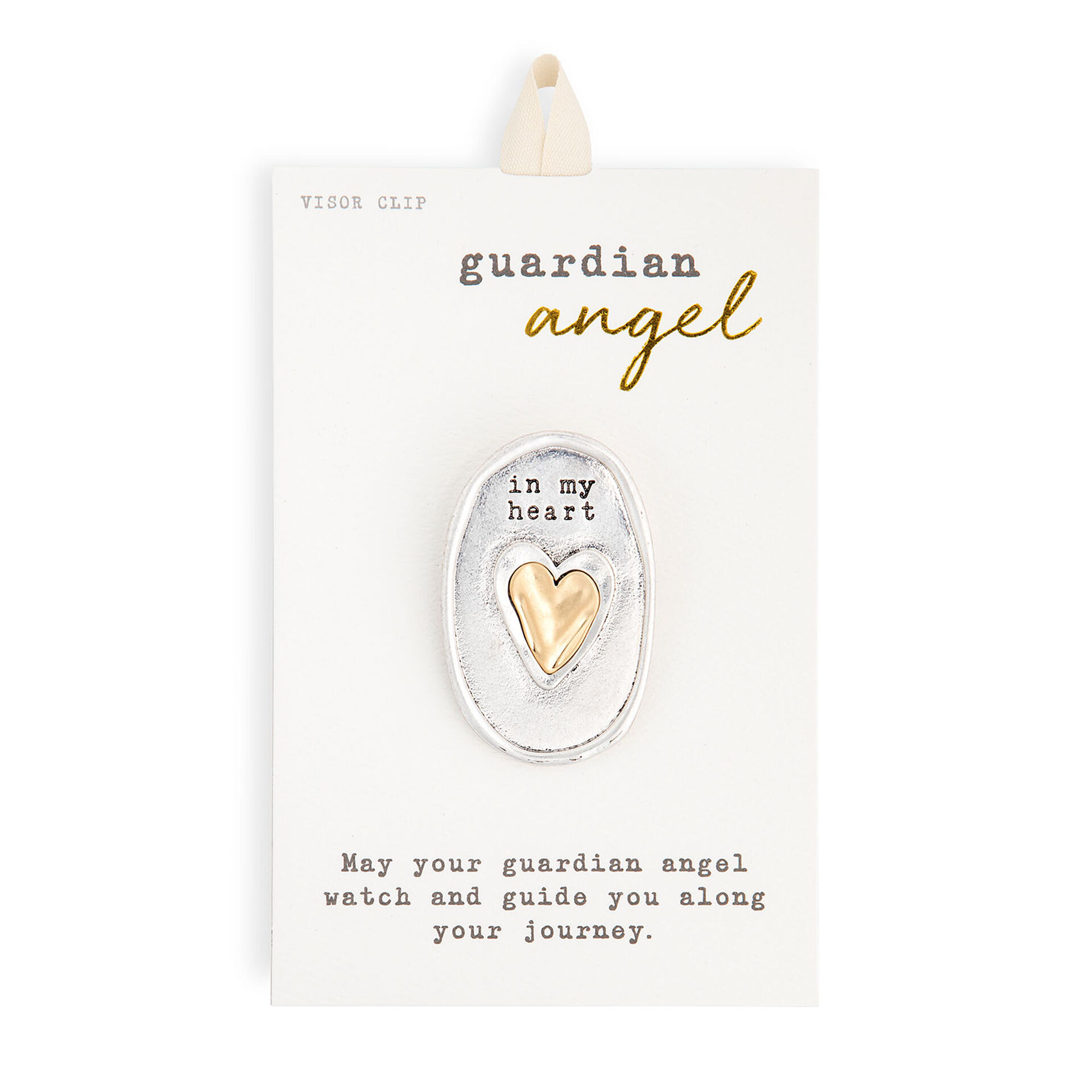 Demdaco Guardian Angel Heart Visor Clip Car Accessories Hallmark