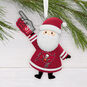 Tampa Bay Buccaneers Santa Fan Christmas Ornament hanging on tree image number 2
