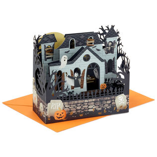 Spooky Haunted House 3D Pop-Up Halloween Card