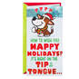 Slobbery Dog Funny Pop-Up Money Holder Christmas Card, , large image number 1