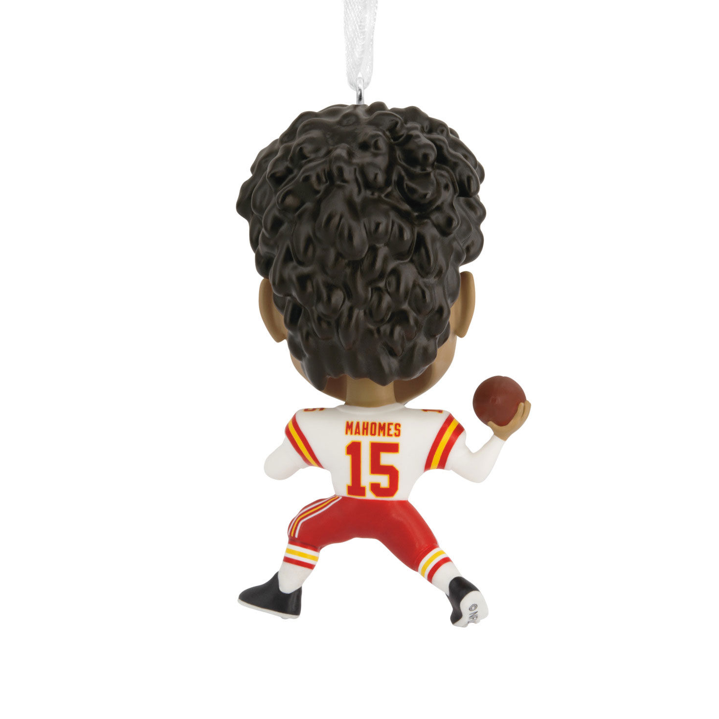 Patrick Mahomes Bobblehead Christmas Ornament back image number 5