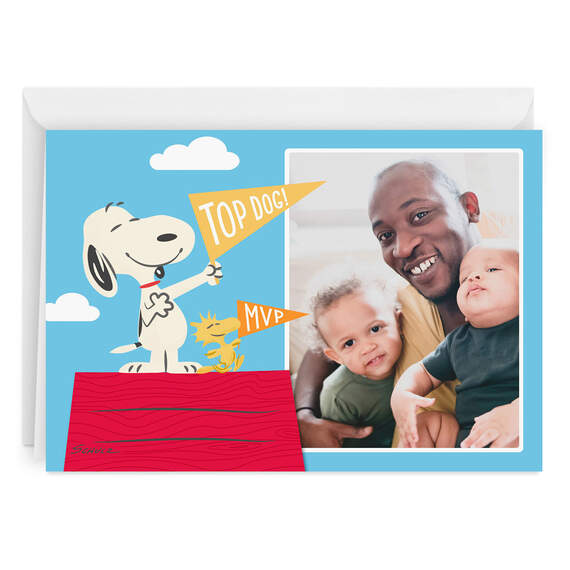 Personalized Peanuts® Snoopy Top Dog Photo Card, , large image number 1