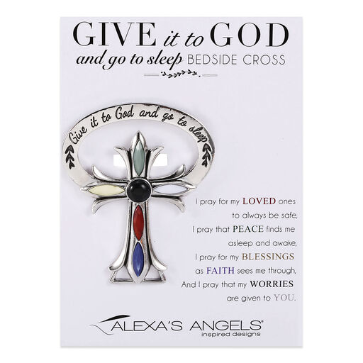 Give It to God Bedside Cross Figurine, 2.5", 