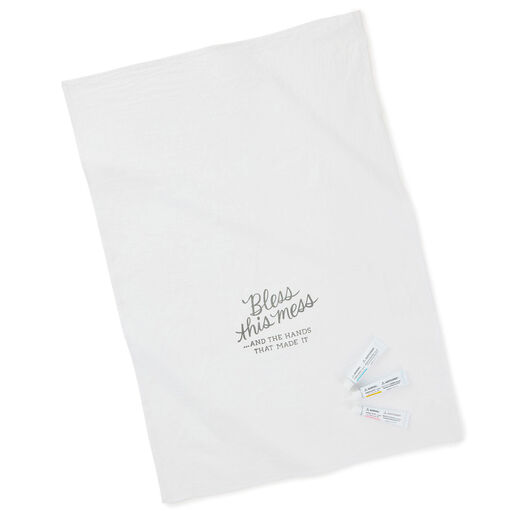 Bless This Mess Tea Towel Handprint Kit, 