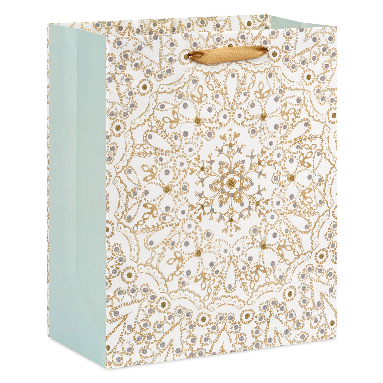 9.6" Snowflake Mandala Medium Holiday Gift Bag for only USD 3.49 | Hallmark