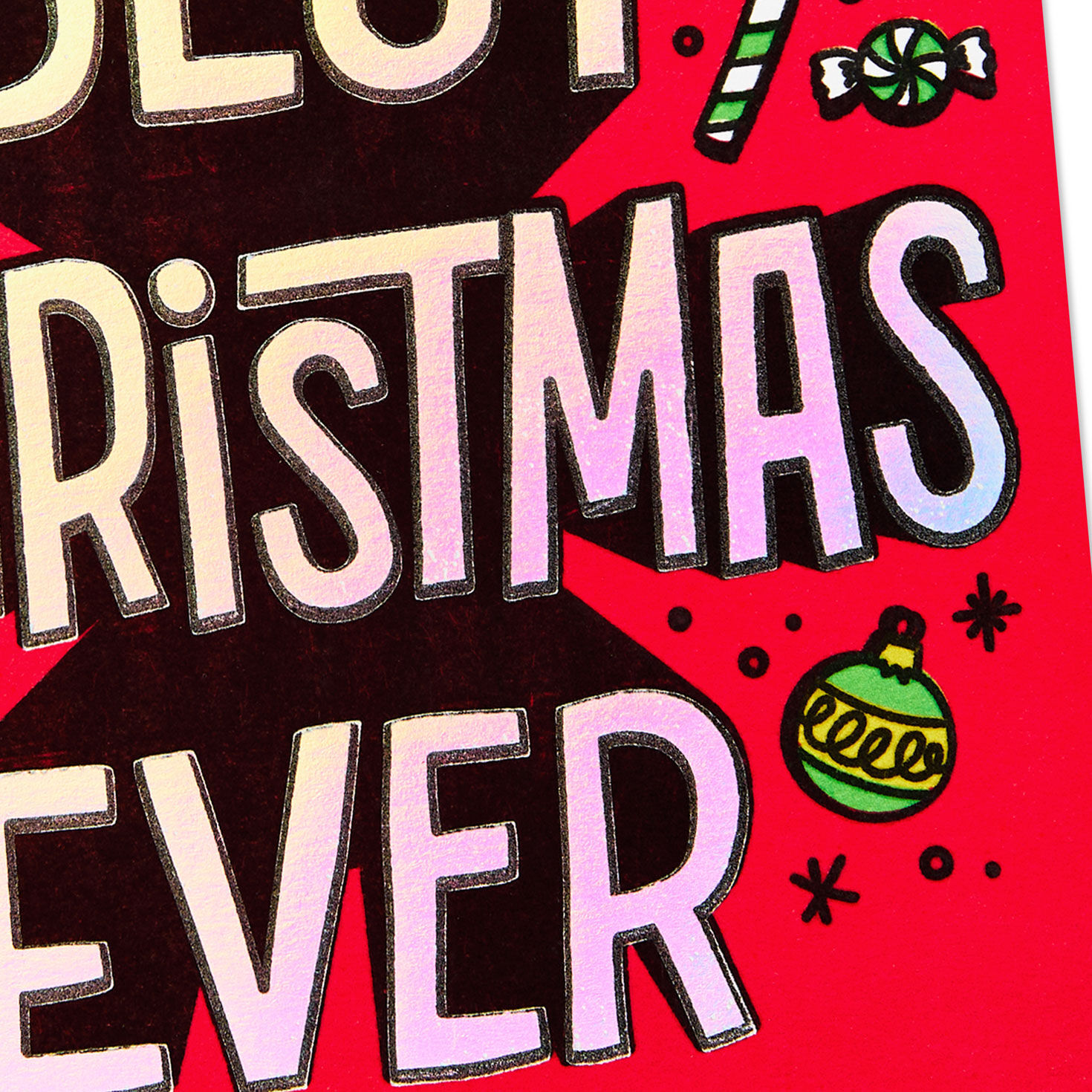 Red and Silver Gift Card Holder Christmas Card Card Front Detail image number 7