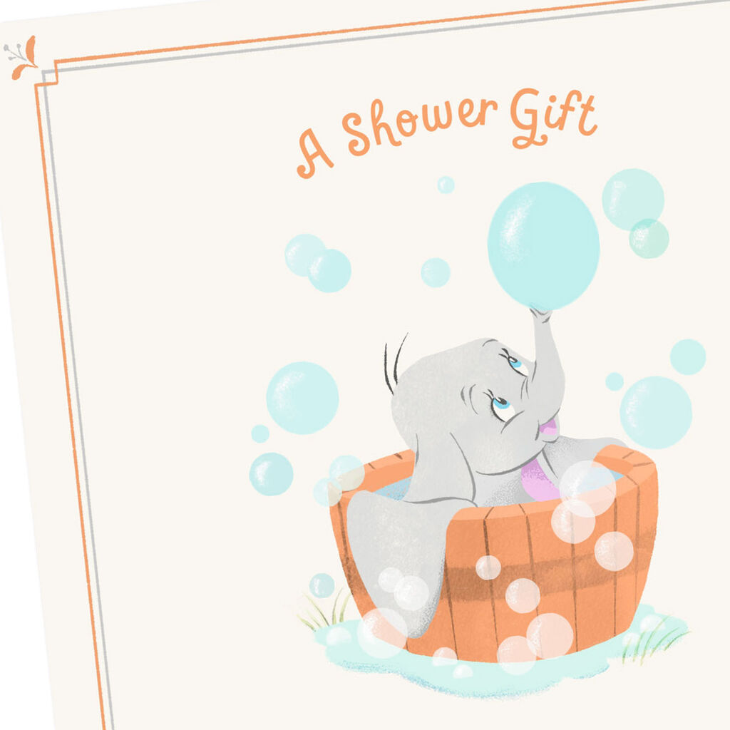Disney Dumbo In A Bubble Bath Baby Shower Card Greeting Cards