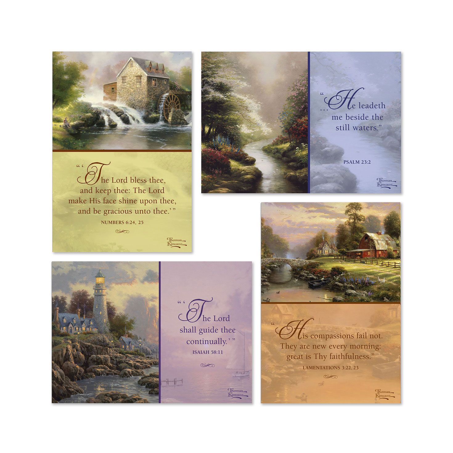 Thomas Kinkade Assorted Religious Praying for You Cards, Box of 12