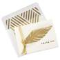 Golden Feather Thank You Notes, Box of 8, , large image number 1