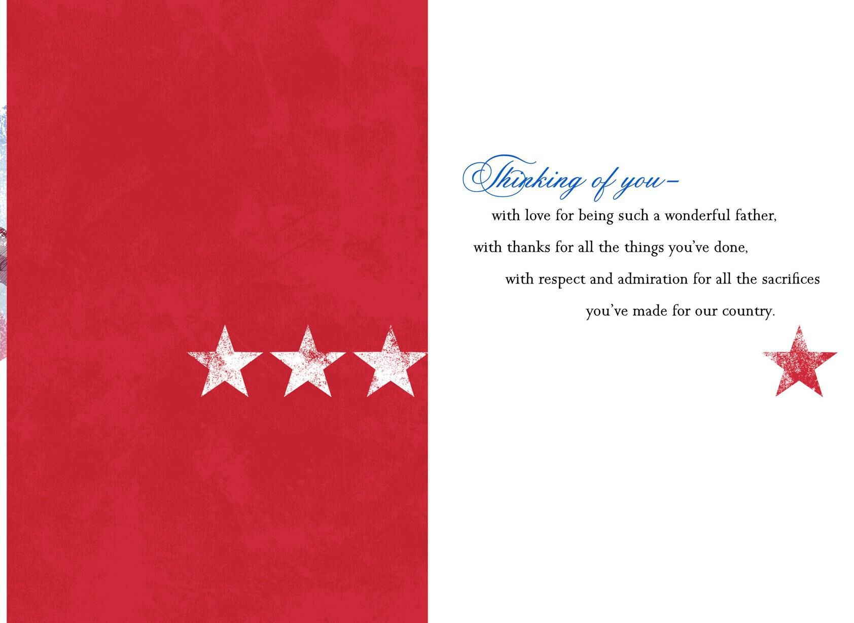 We Salute You Veterans Day Card for Dad