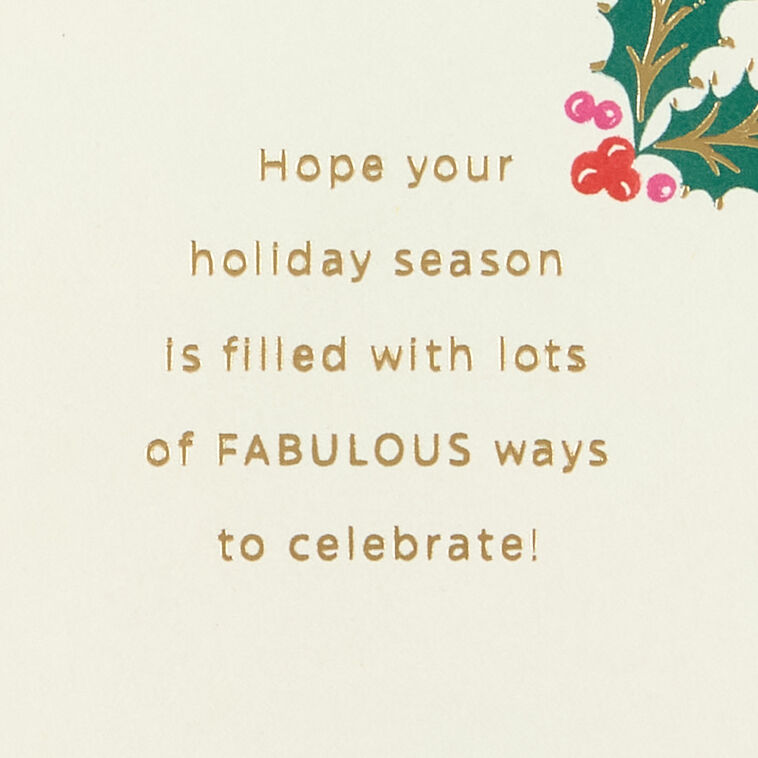 Holly and Berries Christmas Card Sentiment image number 2
