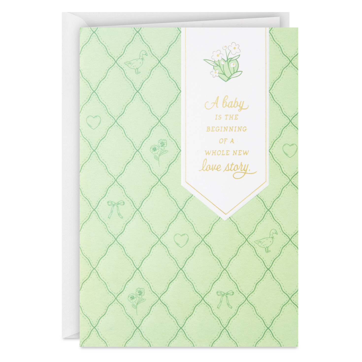 A Whole New Love Story New Baby Card