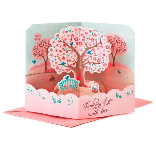 Cherry Blossoms Musical 3D Pop-Up Mother's Day Card With Light, 