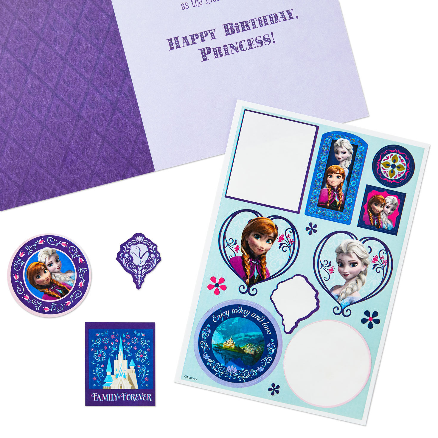 Disney Frozen Anna Birthday Card for Her With Stickers attachment detail image number 5