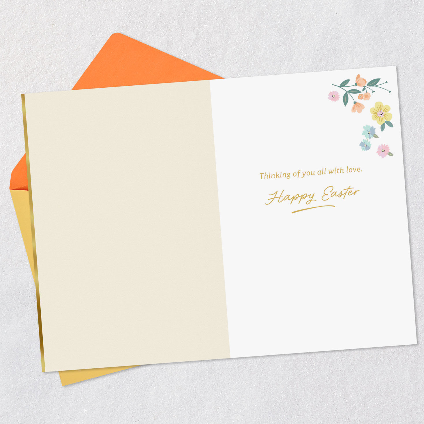 Pastel Flowers Easter Card for Adult Granddaughter Open card with envelope image number 3