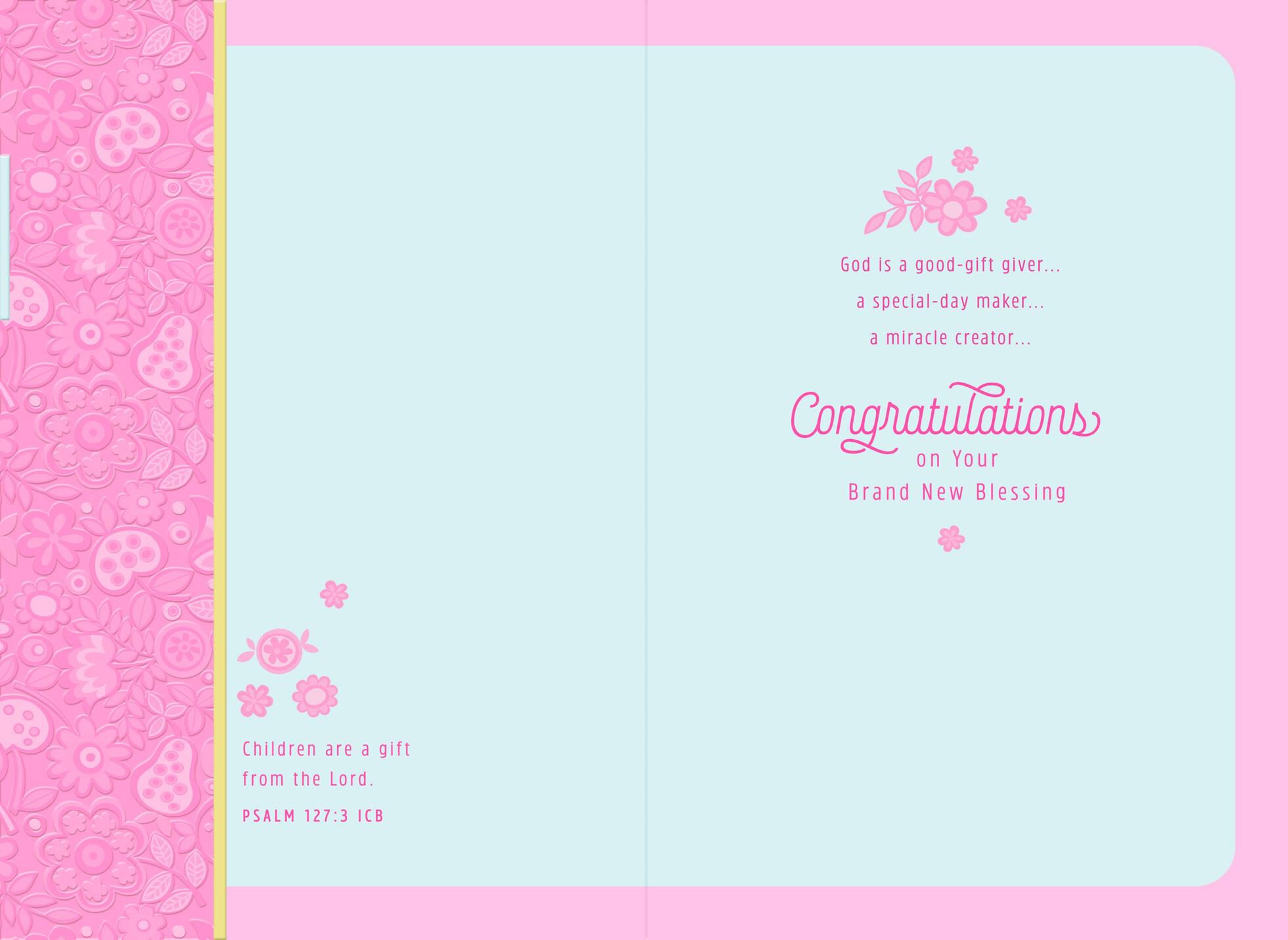 Your Brand New Blessing New Baby Girl Card