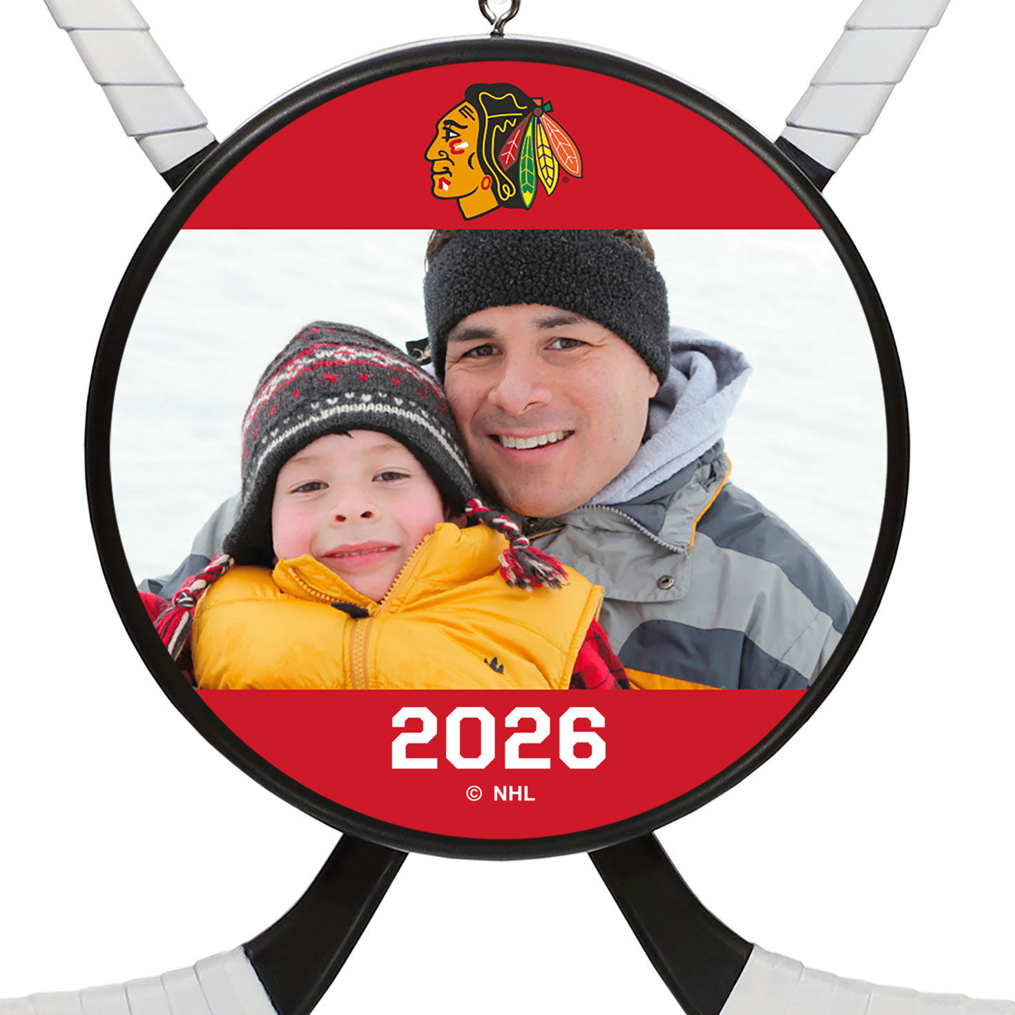 NHL Chicago Blackhawks&reg; Hockey Personalized Ornament, Custom Photo and Text, , large image number 5