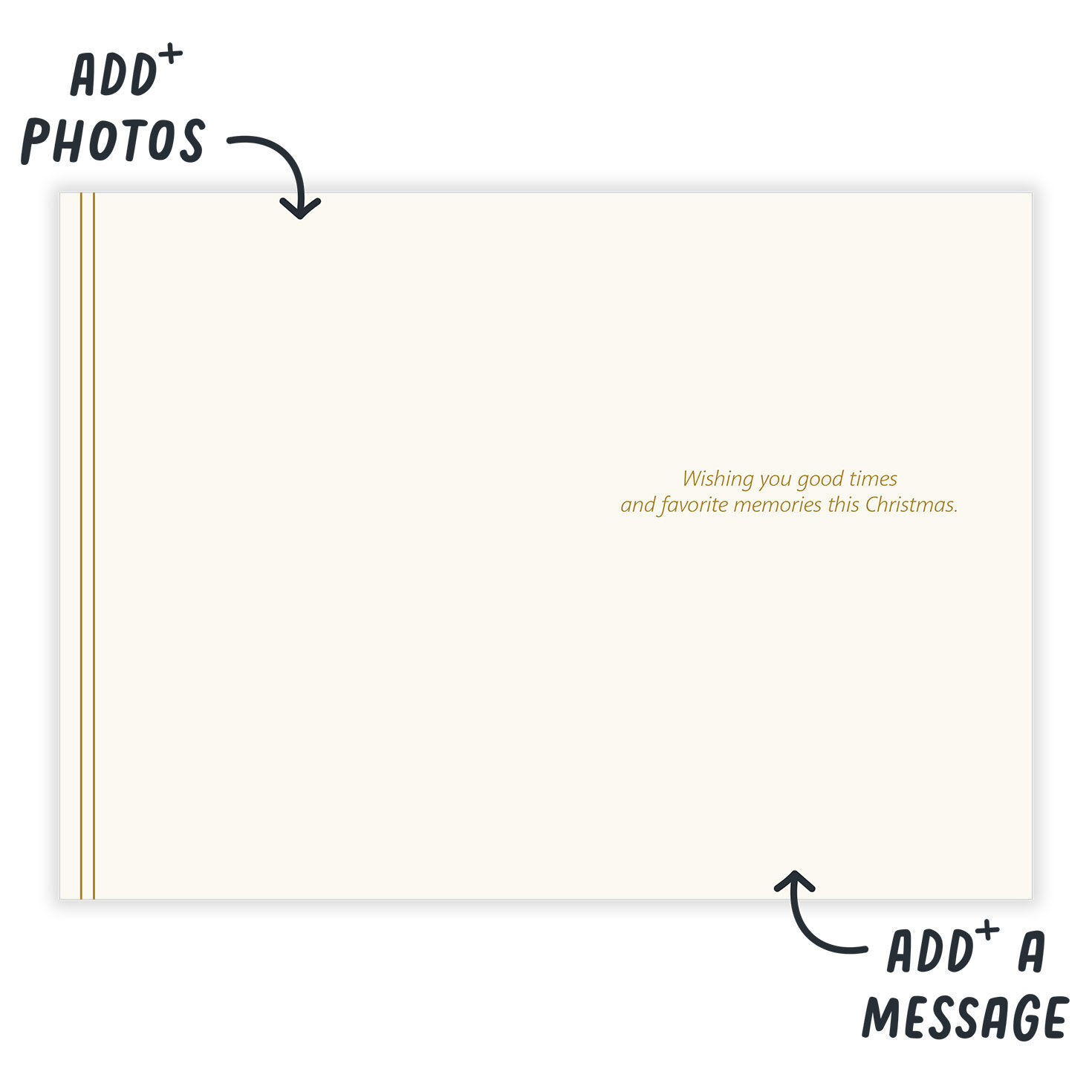 Simple Gold Border Christmas eCard, , large image number 3