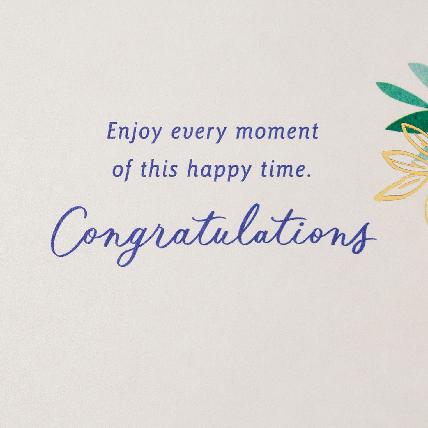 Butterflies on Green Wedding Congratulations Card Sentiment image number 2