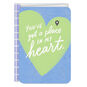 Green Heart on Map Romantic Love Card Card Front image number 1