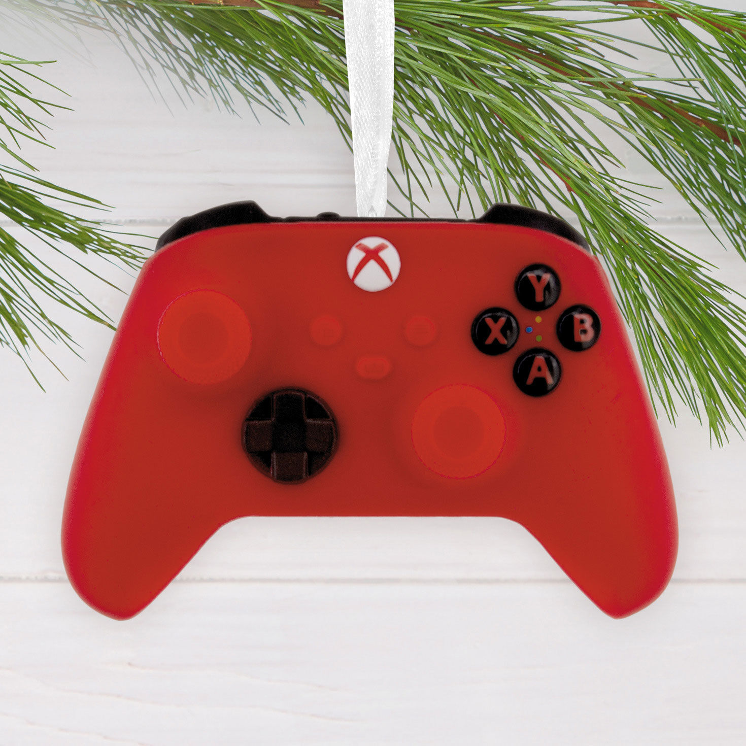 XBOX Red Video Game Controller Christmas Ornament hanging on tree image number 2