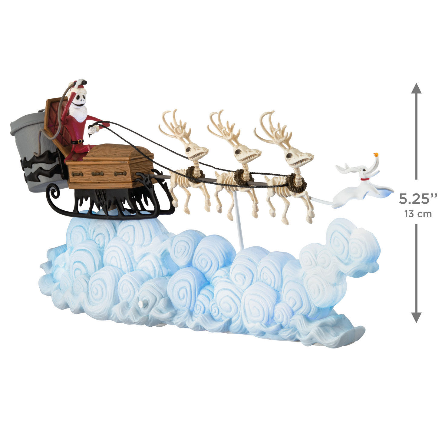Disney Tim Burton's The Nightmare Before Christmas Santa Jack's Sleigh Ride Tabletop Decoration With Light and Sound, , large image number 3