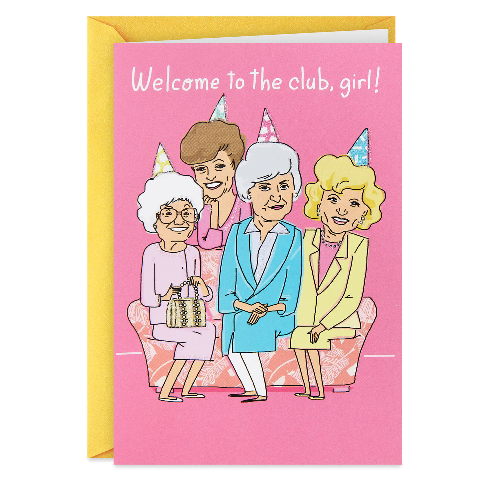 the golden girls welcome to the club funny birthday card