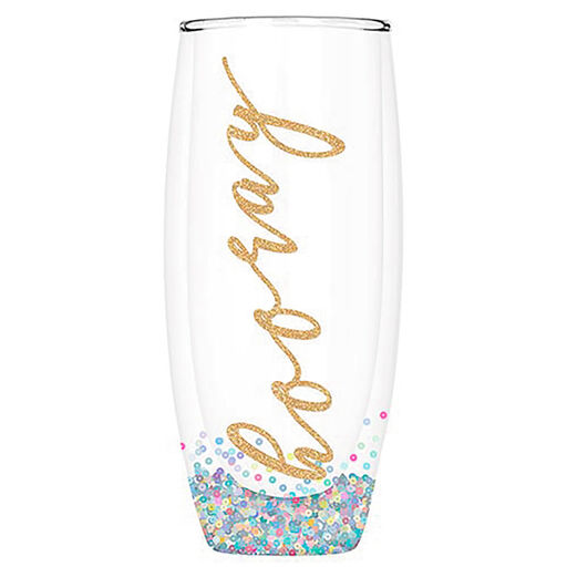 Hooray Double-Wall Stemless Champagne Glass, 8 oz., 